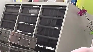 Submissive Pantyhose Foot Worship: Arisu Otsu Waits Under the Desk for Misuzu Kawana to Rub Sweaty Toes Across Her Face