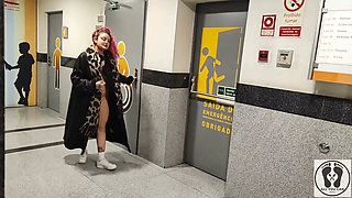 Fucking at Public Toilet Standing Doggy Fuck Facial Cumshot