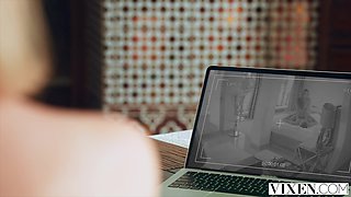 Bella Spark's Spy Seduction with Milan in a Hot Threesome