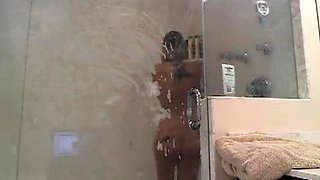 Amateur shower and masturbation