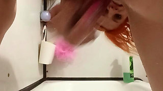 Dildo in Asshole in Shower