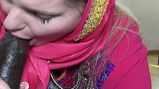 Hijabi Wife Seduced BBC Brother-in-law While Cleaning the House