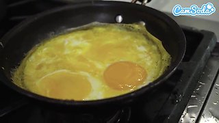 Bootylicious Latina COUGAR Sploogs All Over Her Sonnie's Massive Fuckpole During Wild Breakfast Bang-out
