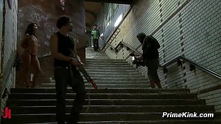 Ass fucking Nail Sub Bound In Public