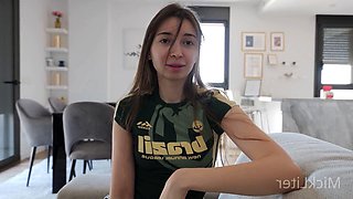 Brunette Friends Big-Cock Blowjob Ends Friendly Trouble