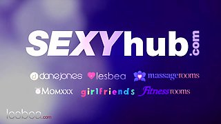 Lesbea Big Tits latin gives in to her lesbian housemate