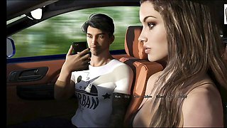 3D big titty babe with a nice ass in an erotic visual novel