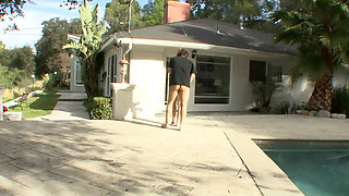 Outdoor casting and fucking for the lonely redhead beauty