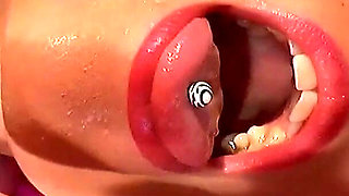 Fishnet Brunette Spread Wide for Hungry Cocks