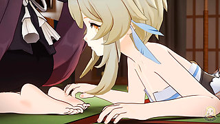 Lumine and Hutao tickling challenge