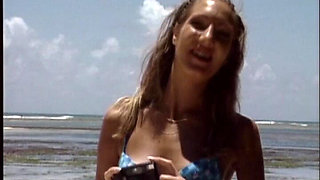 Lesbians From Germany Licking Each Other on the Beach