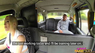 Female Fake Taxi - Busty Tit Wank Makes Stud Cum Hard