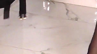 Secretary Foot Jerking - Wet Milking Nylon Feet of Smoking Blonde Office Girl!