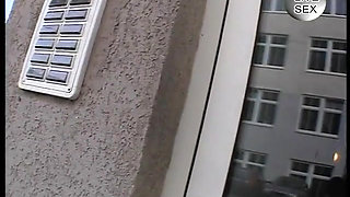 Horny babe fucks herself