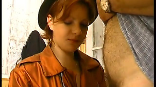 Pretty Redhead Student Sodomized and Jizzed in Her Mouth by Her Teacher