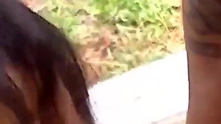 Cleo Outdoor Pussy Licking!!