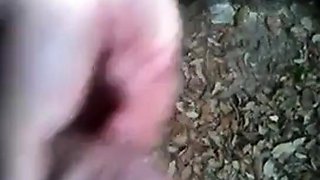 Bearded Man Masturbating Outdoors