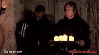 Witch Suspended Over Tiny Flames