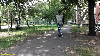 Lucky day for fake blind big black cock grandpa