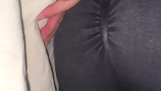 Big-assed Girl Grabs a Stranger's Cock in the Store.