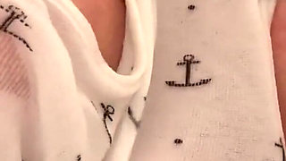 Oiled My Bigtits and Pierced Nipples and Masturbates with Silver Vibrator