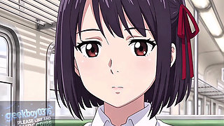 hentai ai video - Ugly Man Trapped On A Looping Empty Train With A Busty Ovulating Schoolgirl From Another Dimension