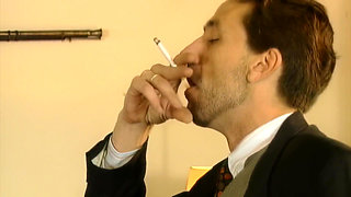 Muscular Boss Jerks Monster Cock and Fingers Ass - Explosive Cumshot!