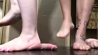 Cock And Balls Trampling Girls Double Trample