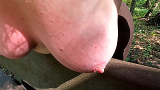 Big tits turning red