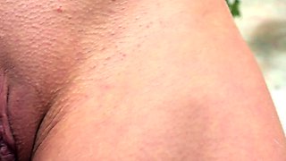 Nasty blonde girl solo pussy toying and masturbation fun