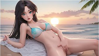 Car Toon In Ai Generated - Perfect Pussy Getting Banged At The Beach