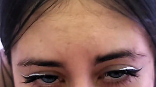 Little Slut with a Princess Face Wants to Squeeze Out All the Milk and Swallows Every Last Drop!