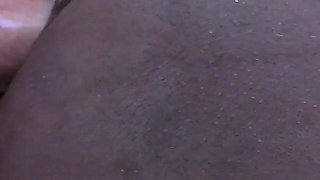 Cum Filled Black Cunt in Africa by White Cock