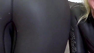 CFNM Wetsuit JOI & Cum Count Down with Ariel & Lucy