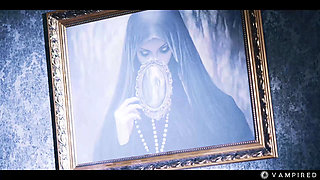 Male Vampire Bondage - Mesmerized Wife Draining Cum Out of Tied Up Husband COCK