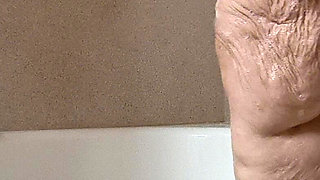 Things Get Dirty in the Tub as She Cleans She Rubs