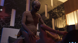 Being a Wife (v1.220p) - P11b - the Cheating Wife Is About to Start Round 2 When Her Husband Suddenly Returns in That Night