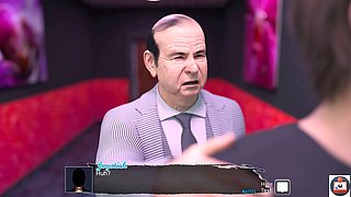 Redhead mom with big boobs plays through an adult visual novel