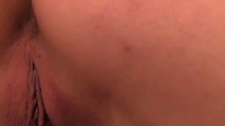 Arial Rose gets naked and does good blowjob with big cock from gloryhole