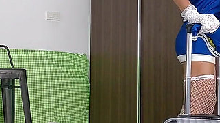 Air hostess roleplay - slutty anal