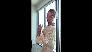 Extreme Sheer Bra and Panties Plus Dress - Sexy Try-on