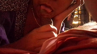 Tamil girl sucks her husband's penis and pleases him