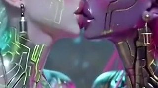 Beautiful Aliens Kiss on Nice Music, Ai Animation