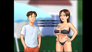 Schoolgirl enjoys steamy gaming session with her busty milf landlady