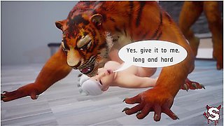 Sexy Busty Maid Gets Fucked By All Her Furry Visitors In Many Positions Part 2