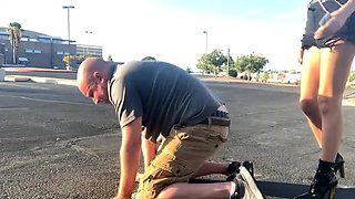 ServeSkylar - Parking Lot Ballbusting