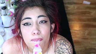 ashleejuliet sloppy deep throat bj for daddy