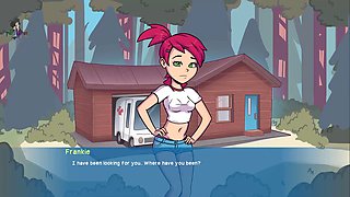 Eye rolling orgasm, camping, game