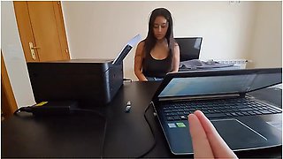 Maid In Jeans And Flip Flops Signs Agreement To Fuck 1 Minute Every Hour Until Her Boss