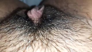 Lesbian Licks Her Clit and Squeezes with Lips Until She Cums in Mouth